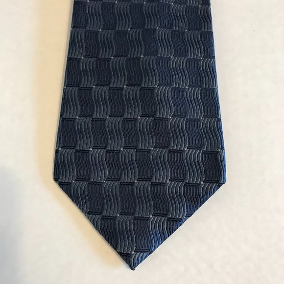 Dockers Blue Patterned 100% Silk Men's Tie - Picture 1 of 7